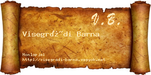 Visegrádi Barna névjegykártya